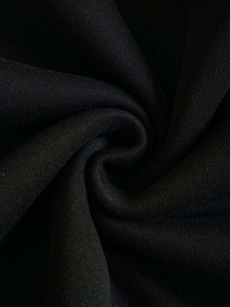 SHEIN EZwear Quần áo thể thao nữ màu trơn Giải trí - màu đen - Xem 6