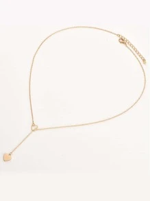 愛心掛飾Y字項鍊