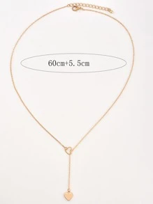 愛心掛飾Y字項鍊