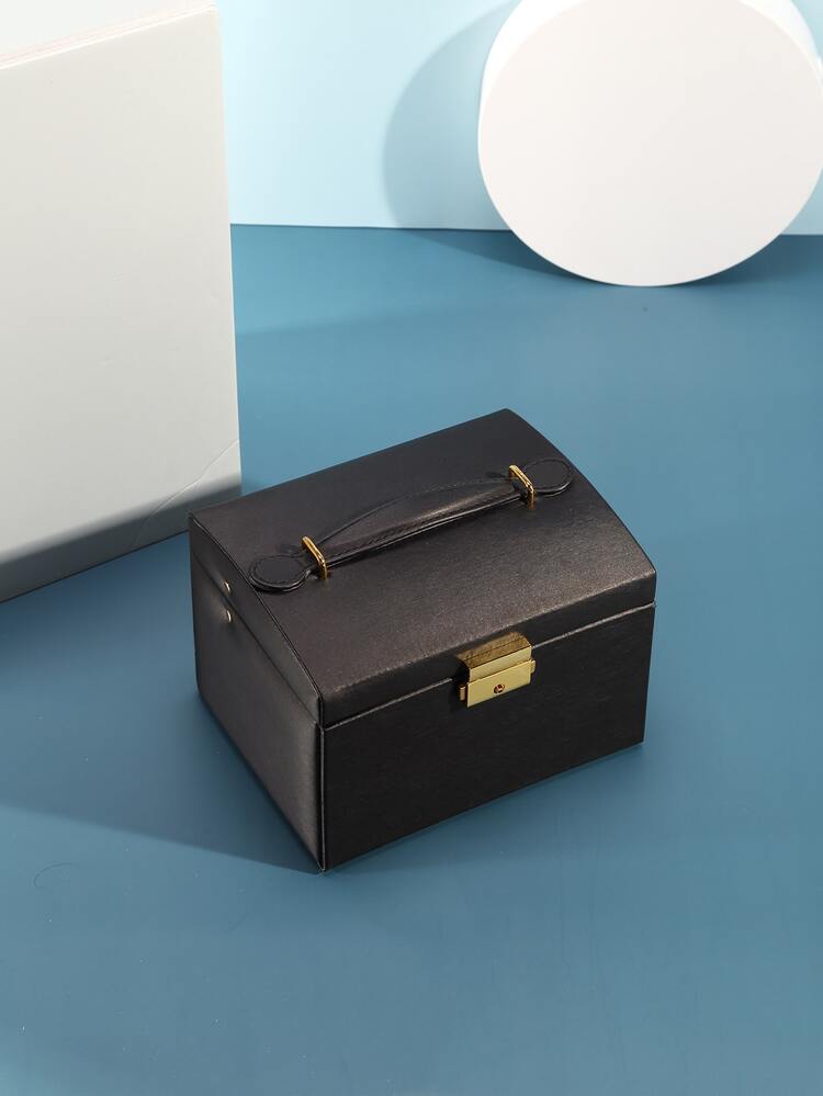 Hộp lưu trữ đồ trang sức nhiều lưới 1 cái - màu đen - Xem 3