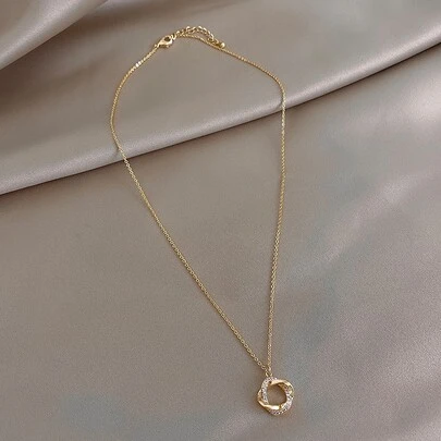 Andkiss Rhinestone Trang trí nhẫn Vòng cổ quyến rũ