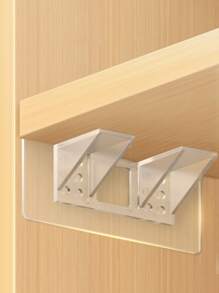 2pcs/pack Large Size Strong Support Hooks For Fixing Cabinet Board Anti-slip Layer Board Support Without Drilling - Clear - View 1