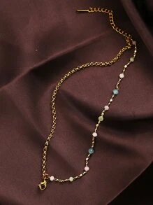 珠子裝飾分層手鏈 - 彩色 - 查看 3