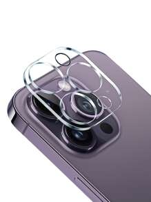 miếng phim cường lực bảo vệ HD & 2 miếng bảo vệ ống kính tương thích với iPhone 15/15Pro/15Plus/15Promax - Trong sáng - Xem 4