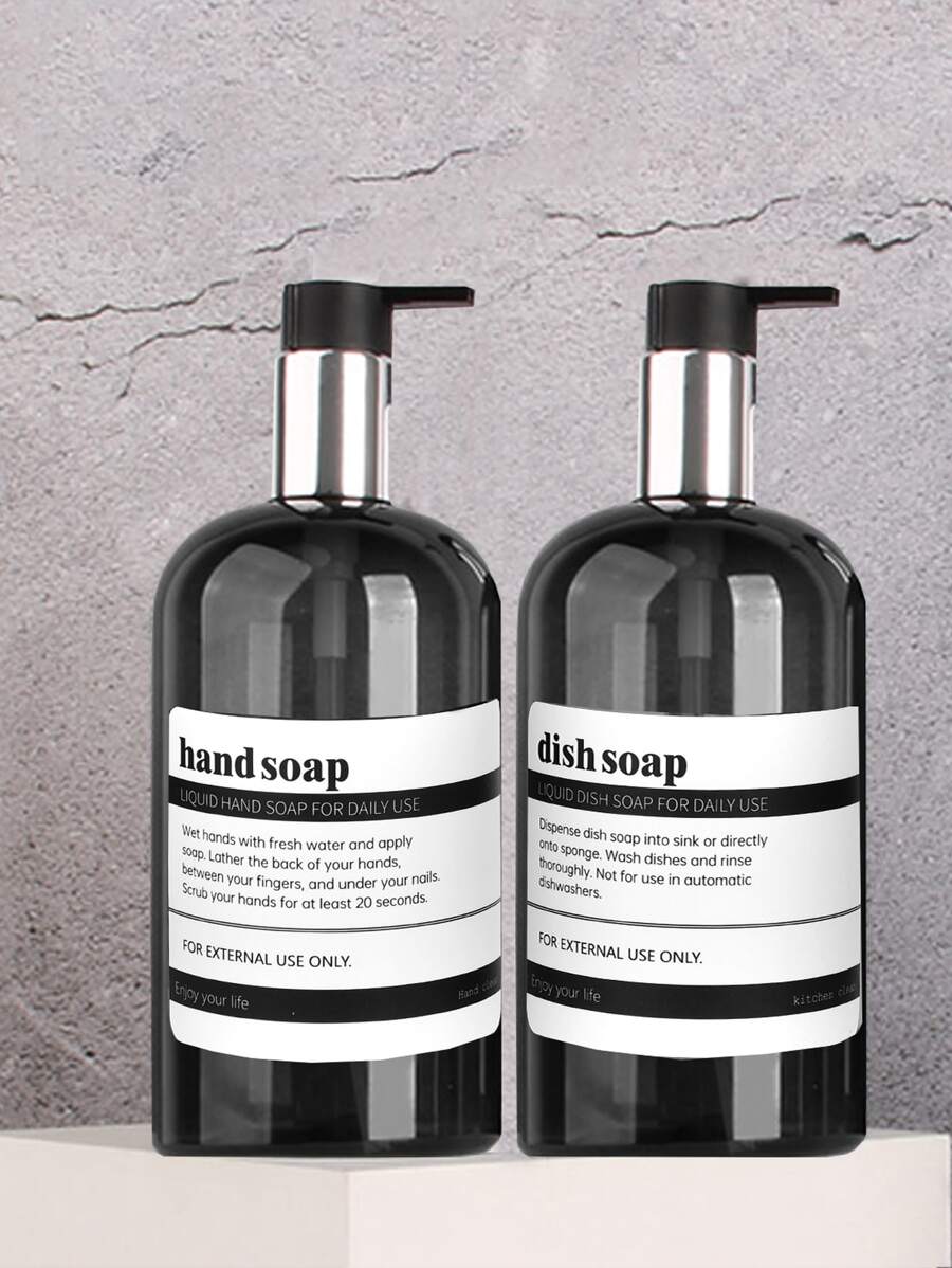 2pcs 500ml Lotion Dispenser - Black - View 1