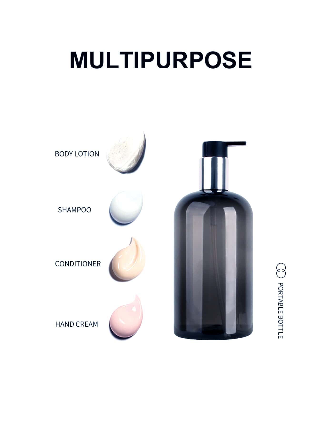 2 hộp đựng kem dưỡng da 500ml - màu đen - Xem 4