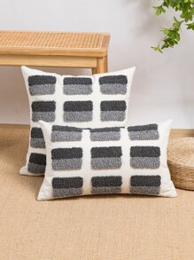 1pc Tufted Decor Cushion Cover Without Filler - Grey - View 2