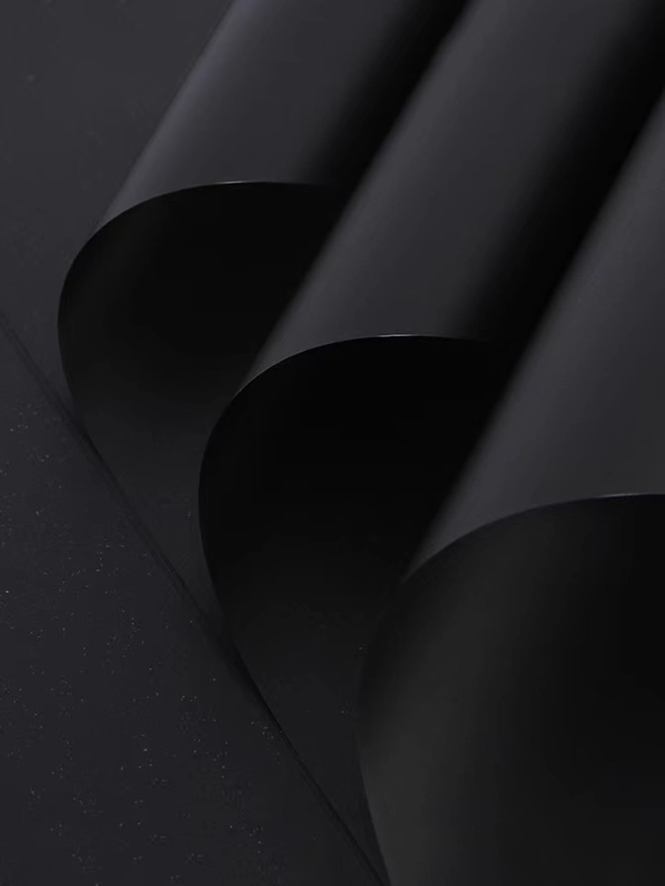 10 piezas de Papel de envolver flores de 58*58 cm, papel negro mate impermeable de plástico para el embalaje de rosas - Negro - Añade 3