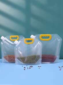 1pc Clear Food Storage Bag - Clear - View 1