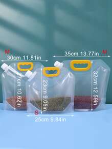 1pc Clear Food Storage Bag - Clear - View 2
