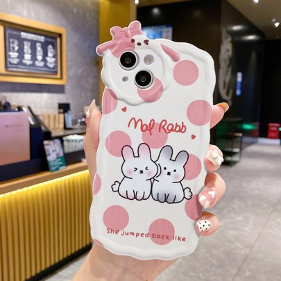 Cartoon Rabbit Print Phone Case