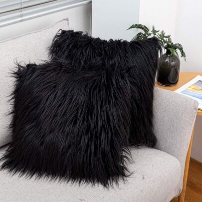 1pc Fluffy Cushion Cover Without Filler
