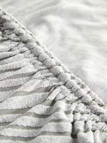 1pc Jacquard Stretchy Dining Chair Slipcover - Grey - View 7