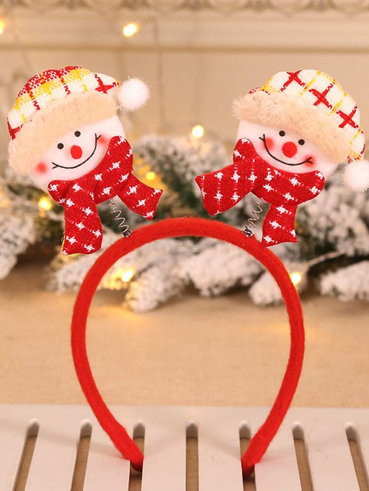 1 pieza Diadema de fiesta alce de Navidad & con diseño de muñeca de nieve al azar - Multicolor - Añade 5