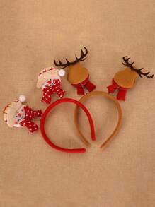 1pc Giáng sinh Elk & Snowman Trang trí cho bữa tiệc ngẫu nhiên Băng đô - Nhiều màu - Xem 6