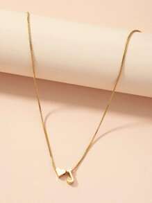 Vòng cổ quyến rũ trái tim và chữ cái - Vàng - Xem 2