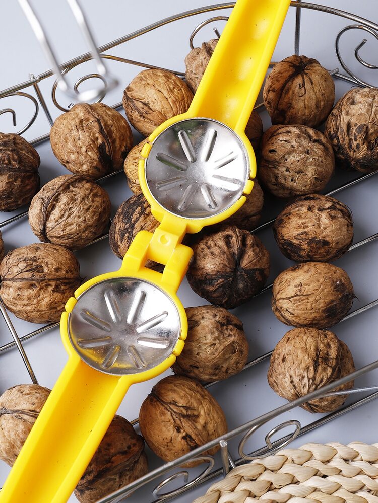 1pc Manual Nutcracker Clip, Yellow Nut Cracking Device For Household - Yellow - View 7