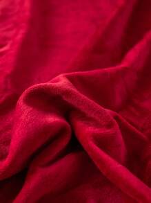 1pc Vải bọc ghế sofa màu rắn với 1pc áo gối mà không có chất độn - Màu Đỏ Sâu - Xem 5