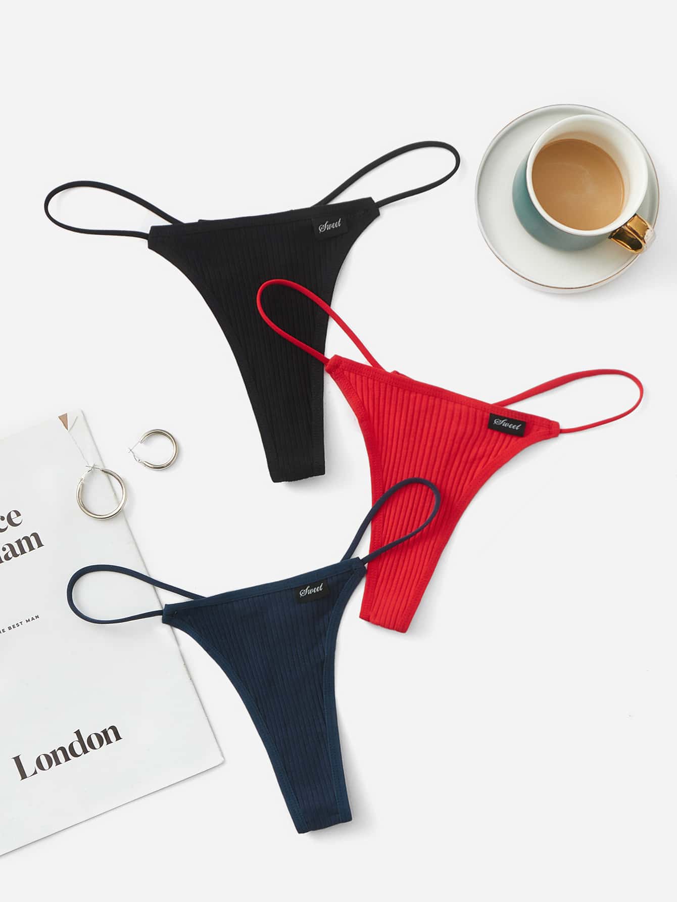 3pack Letter Graphic Panty - Multicolor - View 1