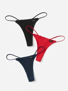 3pack Letter Graphic Panty - Multicolor - View 3