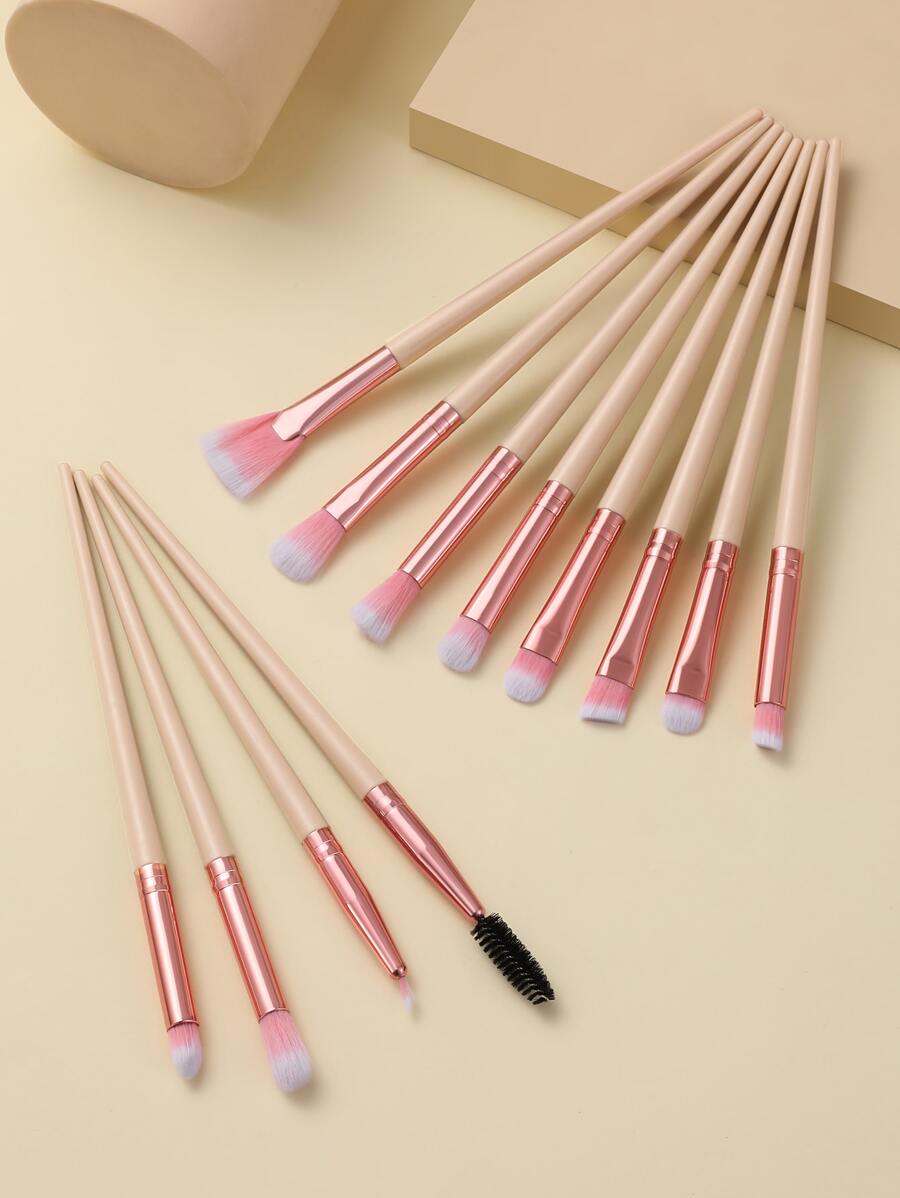 12件套化妆刷套装，优质合成毛眼影晕染刷套装，面部及眼部化妆工具，化妆刷套装，化妆刷套装，化妆刷套装，全套化妆刷，化妆刷套装，全套化妆工具，化妆刷套装，化妆刷套装，化妆礼盒套装 - 彩色 - 查看 1