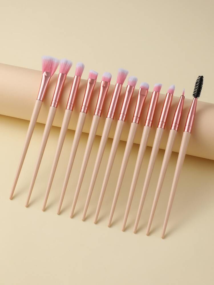 12件套化妆刷套装，优质合成毛眼影晕染刷套装，面部及眼部化妆工具，化妆刷套装，化妆刷套装，化妆刷套装，全套化妆刷，化妆刷套装，全套化妆工具，化妆刷套装，化妆刷套装，化妆礼盒套装 - 彩色 - 查看 2