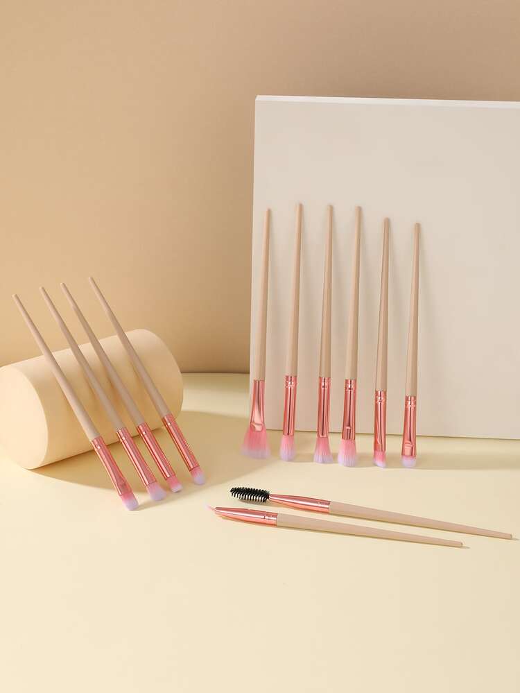 12件套化妆刷套装，优质合成毛眼影晕染刷套装，面部及眼部化妆工具，化妆刷套装，化妆刷套装，化妆刷套装，全套化妆刷，化妆刷套装，全套化妆工具，化妆刷套装，化妆刷套装，化妆礼盒套装 - 彩色 - 查看 3
