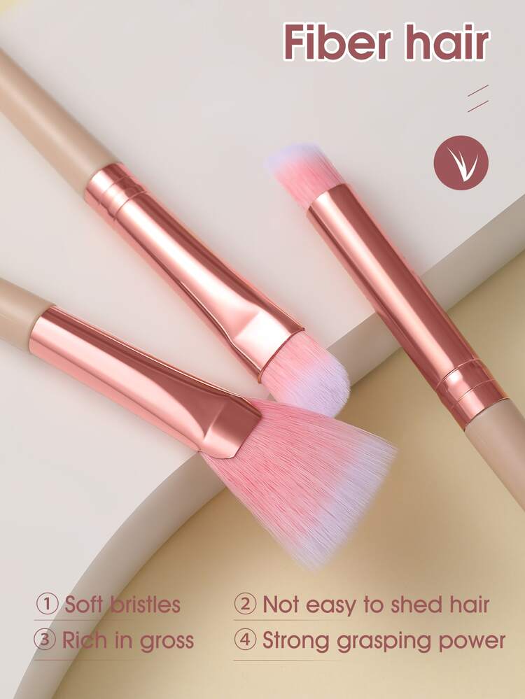 12件套化妆刷套装，优质合成毛眼影晕染刷套装，面部及眼部化妆工具，化妆刷套装，化妆刷套装，化妆刷套装，全套化妆刷，化妆刷套装，全套化妆工具，化妆刷套装，化妆刷套装，化妆礼盒套装 - 彩色 - 查看 5