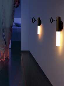 1pc Multifunctional Plastic Under Cabinet Light,Daily Solid Movable LED Closet Light For Bedroom - Yellow - View 1