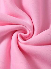 SHEIN EZwear Quần áo thể thao nữ Dây kéo Túi Lá thư Giải trí - Hồng - Xem 8