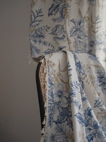Rèm che cửa sổ một bảng in hoa Giáng sinh - Nhiều màu - Xem 3