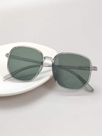 1 副男士几何框架时尚眼镜沙滩配饰优雅墨镜配件适合夏季海滩度假、户外、旅行