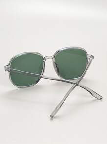 Masculinos com Armação Geométrica - Acessórios Elegantes para Praia, Férias de Verão, Atividades ao Ar Livre e Viagens (1 par) - Verde escuro - Ver 3