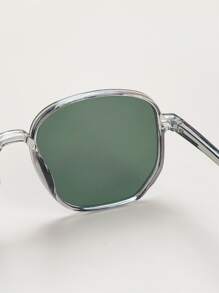 Masculinos com Armação Geométrica - Acessórios Elegantes para Praia, Férias de Verão, Atividades ao Ar Livre e Viagens (1 par) - Verde escuro - Ver 4