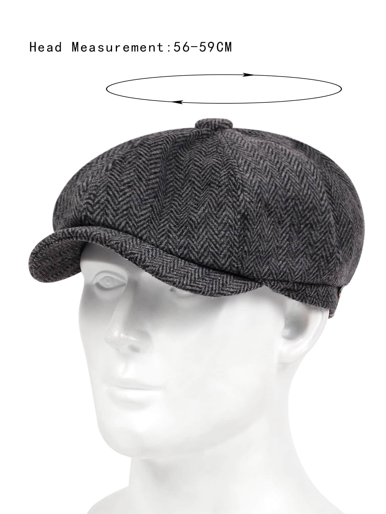 Men's Casual Woven Polyester Newsboy Cap SHEIN South Africa
