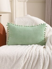 毛絨球靠墊套(不含內芯) - 綠色 - 查看 6