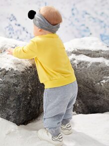 Baby Boy Cartoon Graphic Sweatshirt & Joggers - Multicolor - View 4