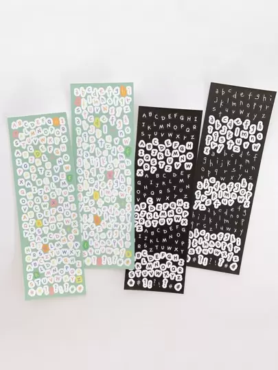 2入組字母圖案隨機貼花