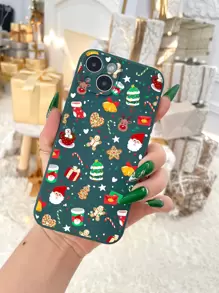 1 pieza Funda de teléfono antichoque con patrón de dibujos animados navideños compatible con iPhone 16/11/12/13/14/15/15pro/15 Plus/15 Promax/7plus/8plus/X/Xs Max/Xr/11pro/12pro/13pro/14pro/12mini/13mini/11promax/12promax/13promax/14promax/14plus/6/6s/6plus/7/8/16Pro/16plus/16promax/Se y Galaxy/A54/A14/A12/A13/A15/A32/A33/A24/A52S/S20/S21/S22/S23/S24/S23Plus/S24ultra - Multicolor - Ver 2
