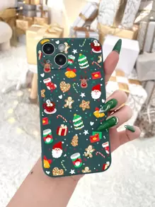 1 pieza Funda de teléfono antichoque con patrón de dibujos animados navideños compatible con iPhone 16/11/12/13/14/15/15pro/15 Plus/15 Promax/7plus/8plus/X/Xs Max/Xr/11pro/12pro/13pro/14pro/12mini/13mini/11promax/12promax/13promax/14promax/14plus/6/6s/6plus/7/8/16Pro/16plus/16promax/Se y Galaxy/A54/A14/A12/A13/A15/A32/A33/A24/A52S/S20/S21/S22/S23/S24/S23Plus/S24ultra - Multicolor - Ver 3