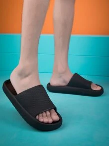 Dép xỏ ngón & dép nam màu trơn - màu đen - Xem 1