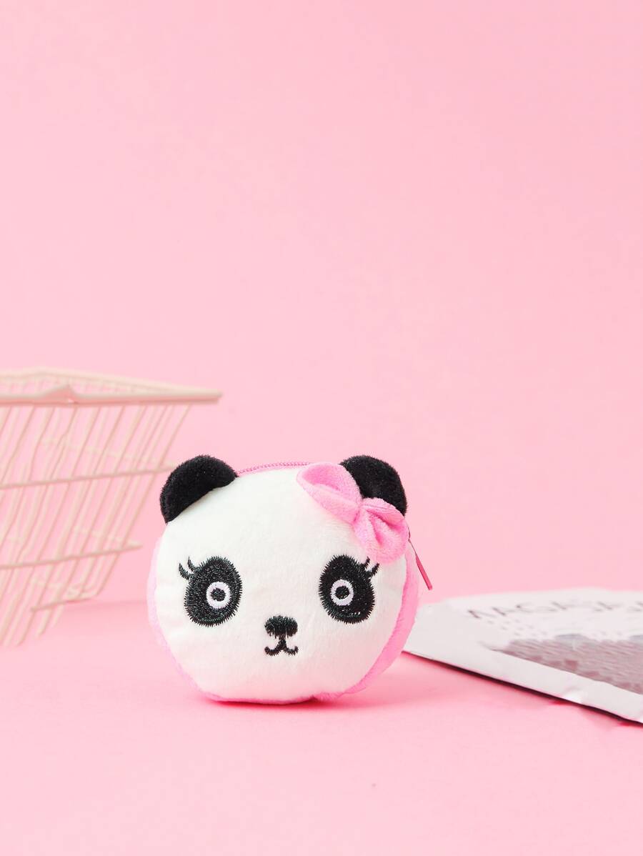 女孩貓熊頭設計零錢包