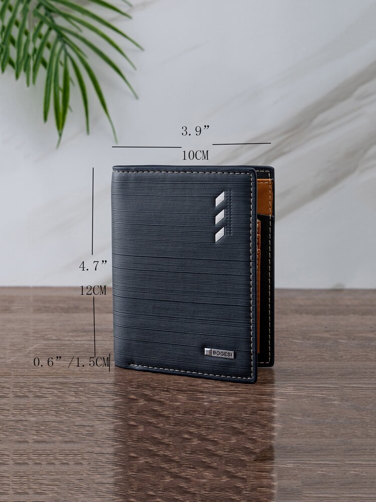 portafoglio da uomo Portafogli in vera pelle per uomo Portamonete Porta carte di credo corto verticale vintage Porta soldi Portafoglio RFID da uomo  1524