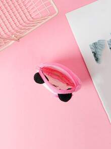 女孩貓熊頭設計零錢包