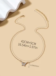 Collar con accesorio de mariposa - Amarillo Oro - Ver 4