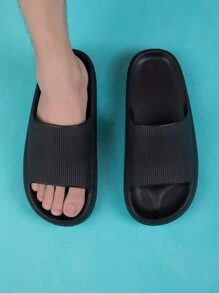 Dép xỏ ngón & dép nam màu trơn - màu đen - Xem 2