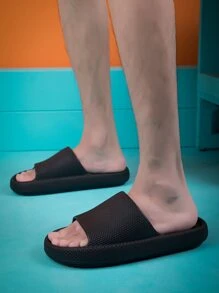 Dép xỏ ngón & dép nam màu trơn - màu đen - Xem 4