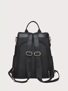 Balo thêu hoa đeo vai cho nữ, Balo thường ngày hai mục đích sử dụng, Túi trước thời trang, Phong cách học đường, Balo nhẹ, Chống thấm nước, Túi đeo vai di động, Du lịch ngoài trời & Khuôn viên trường đại học, Balo đi học, Sức chứa lớn, Di động, Ngăn đựng máy tính xách tay, Dành cho nữ sinh viên đại học, Nam và nữ, Đại học, Trường tiểu học, Trường trung học cơ sở, Trường trung học phổ thông, Công việc, Kinh doanh, Đi làm, Ngoài trời, Du lịch, Đi chơi - màu đen - Xem 3