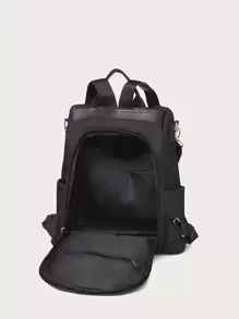 Balo thêu hoa đeo vai cho nữ, Balo thường ngày hai mục đích sử dụng, Túi trước thời trang, Phong cách học đường, Balo nhẹ, Chống thấm nước, Túi đeo vai di động, Du lịch ngoài trời & Khuôn viên trường đại học, Balo đi học, Sức chứa lớn, Di động, Ngăn đựng máy tính xách tay, Dành cho nữ sinh viên đại học, Nam và nữ, Đại học, Trường tiểu học, Trường trung học cơ sở, Trường trung học phổ thông, Công việc, Kinh doanh, Đi làm, Ngoài trời, Du lịch, Đi chơi - màu đen - Xem 5