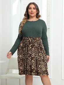 Vestido con estampado de leopardo con bolsillo oculto - Multicolor - Ver 4